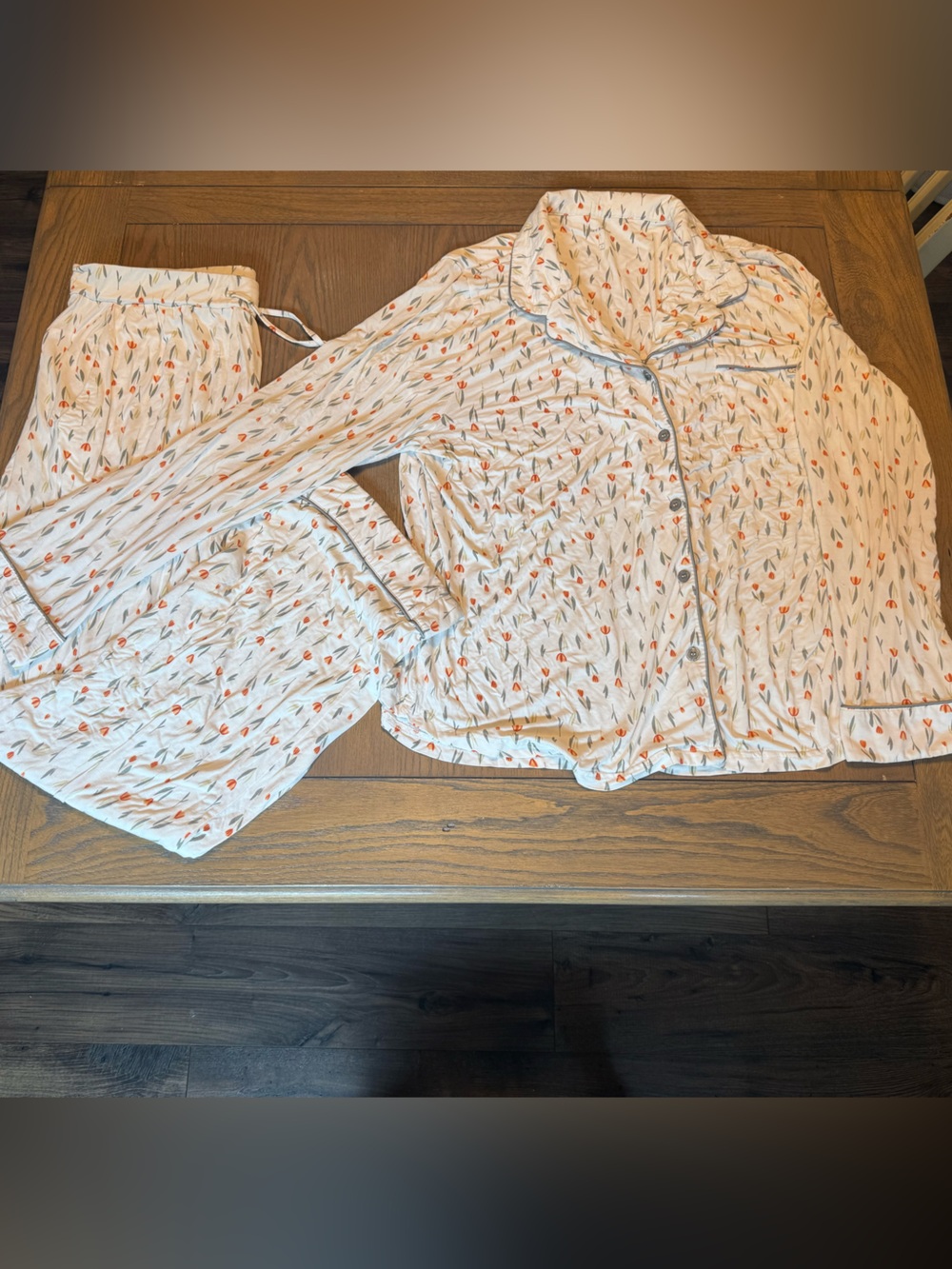 Cozy Earth Bamboo Pajamas LARGE Limited Edition Sienna Tulip Ophra’s Fav Corded - Picture 3 of 16